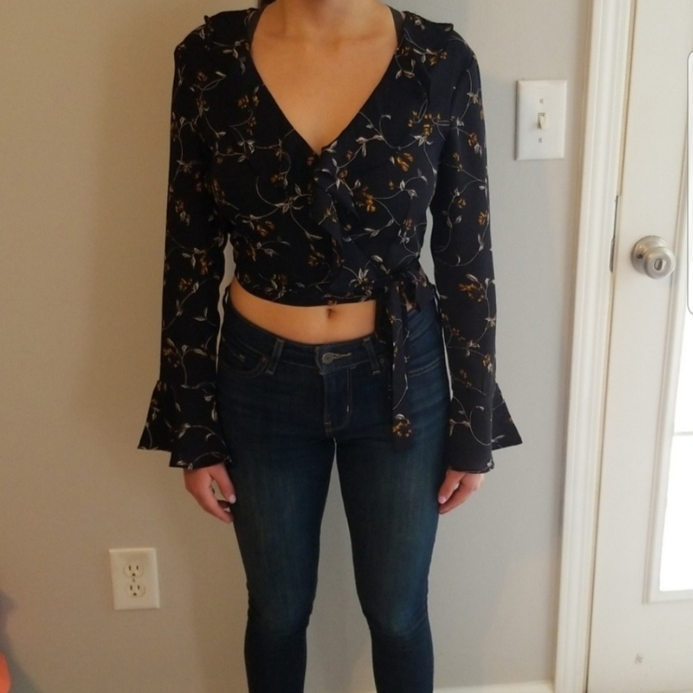 Cute floral crop top